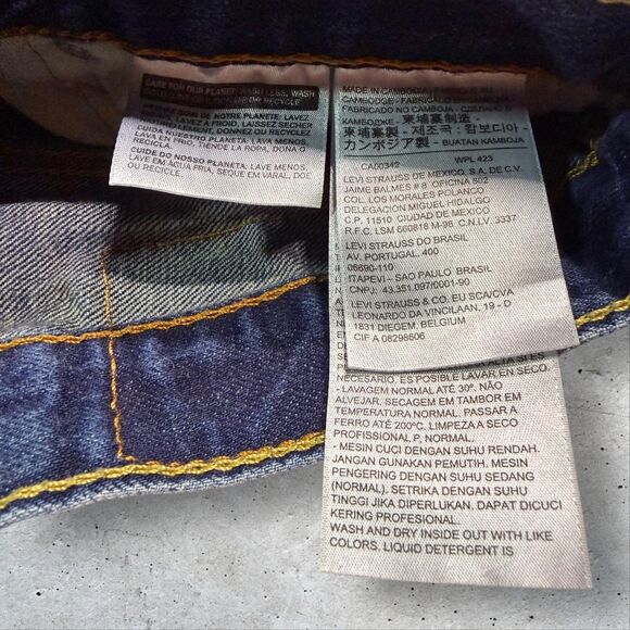 Levi’s 501 Cut-Off Denim Shorts Men’s Blue Button Fly Size 31 Medium Wash - Picture 7 of 8